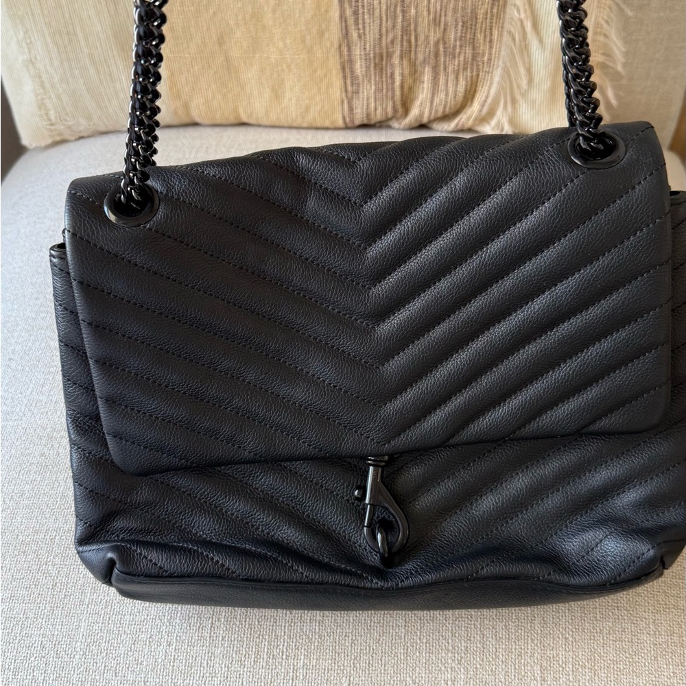 Rebecca Minkoff Black Chevron Shoulder Bag